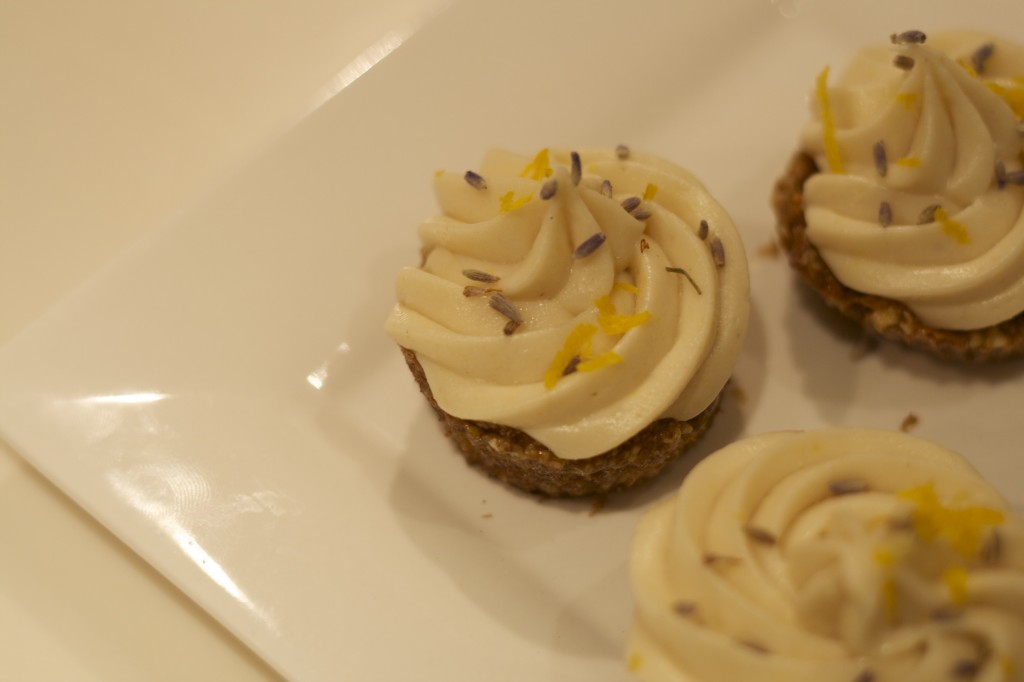 Raw Lemon Lavender Cupcakes