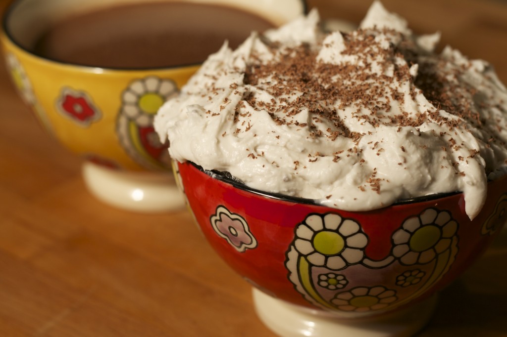 Vegan Hot Chocolate with Peppermint Coconut Cream