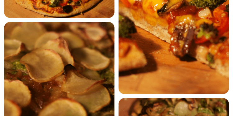 Vegetarian and Vegan Pizzas are shown