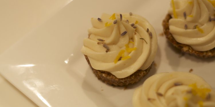 Raw Lemon Lavender Cupcakes