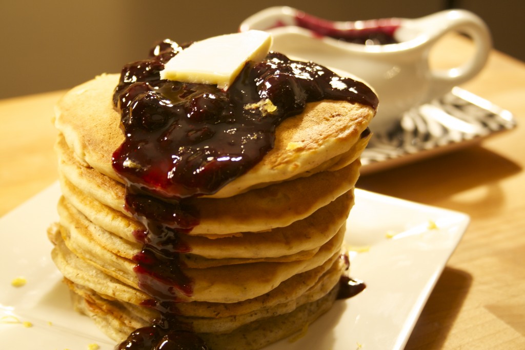 Koko's Kitchen | Drop Dead Clothing | Vegan Lemon Pancakes with Blueberry Sauce