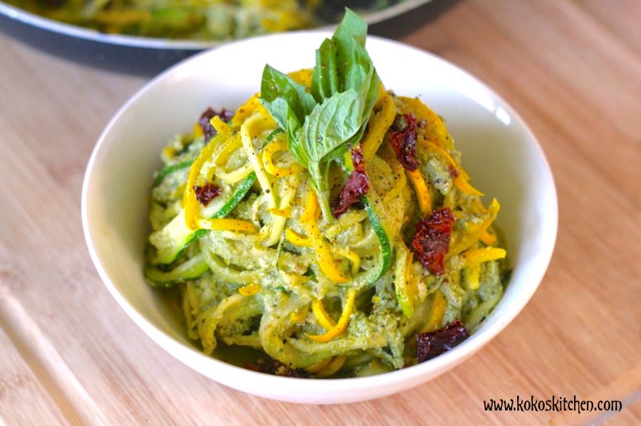 Pumpkin Seed Pesto Zoodles | Koko's Kitchen