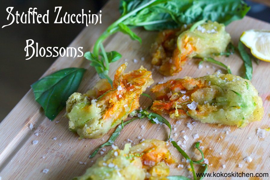 Stuffed Zucchini Blossoms | Koko's Kitchen | Vegan