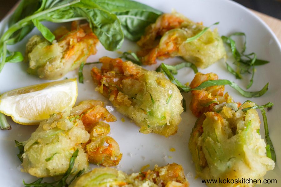 Stuffed Zucchini Blossoms - Koko's Kitchen