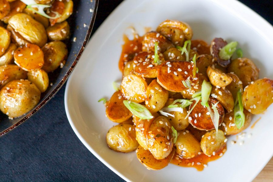 Roasted Honey Chili Potatoes | Koko's Kitchen