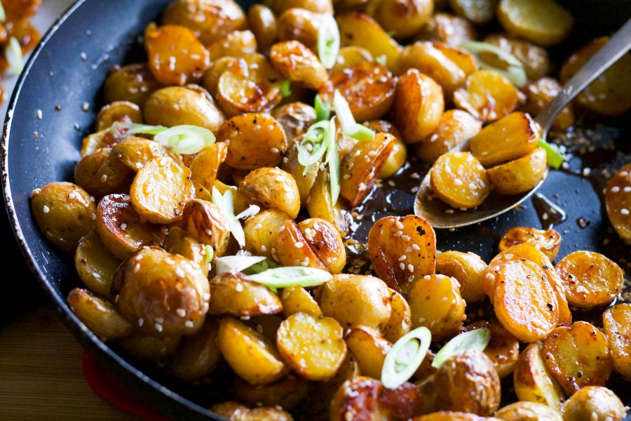 Roasted Honey Chili Potatoes | Koko's Kitchen