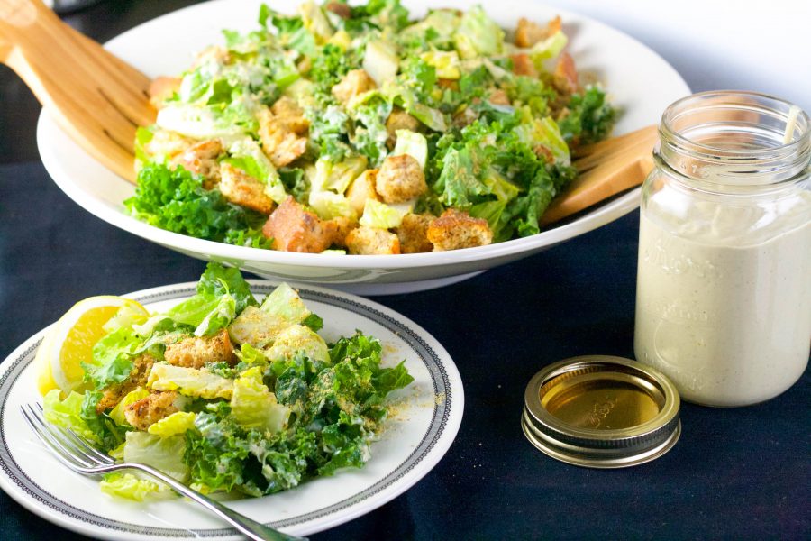 Easy Roasted Garlic Caesar Salad | Koko's Kitchen