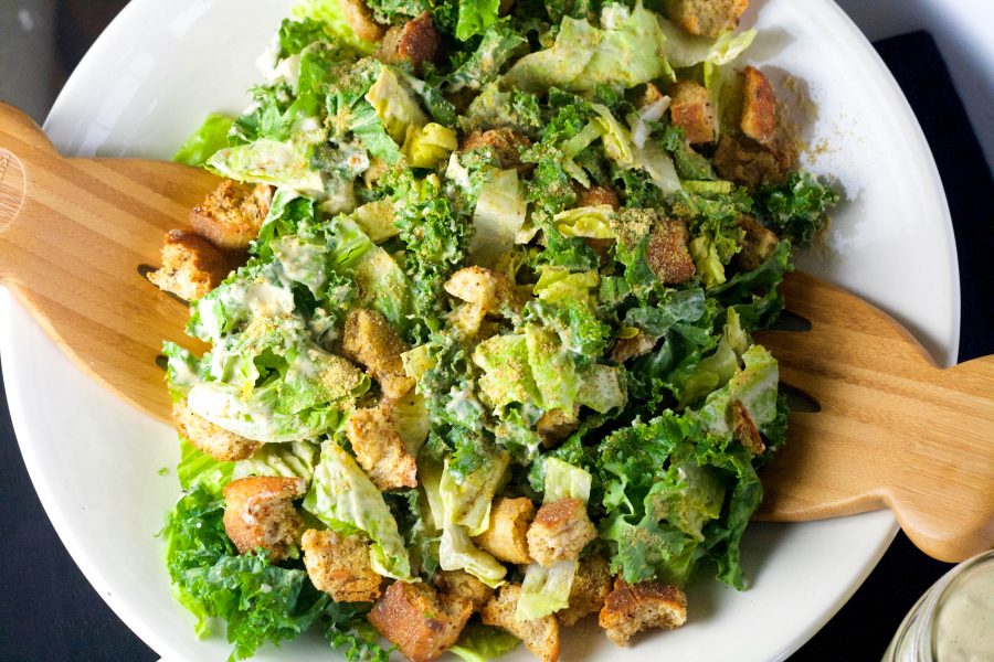 Easy Roasted Garlic Caesar Salad | Koko's Kitchen