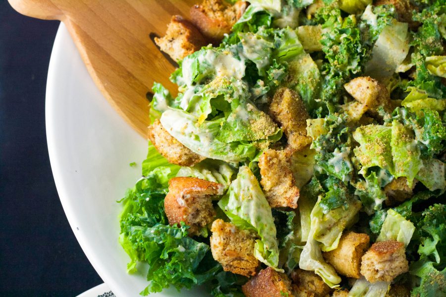 Easy Roasted Garlic Caesar Salad | Koko's Kitchen